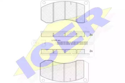 Комплект тормозных колодок ICER 151244