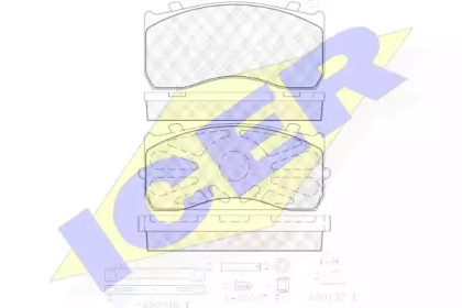 Комплект тормозных колодок ICER 151404-202