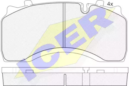 Комплект тормозных колодок ICER 151430