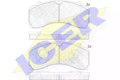 Комплект тормозных колодок ICER 152124