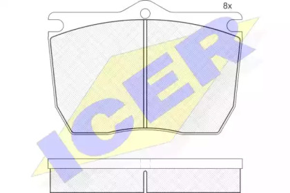 Комплект тормозных колодок ICER 160435
