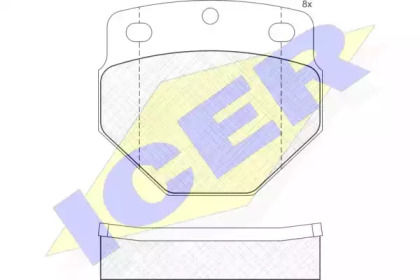 Комплект тормозных колодок ICER 160689