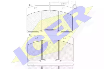Комплект тормозных колодок ICER 160832