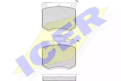 Комплект тормозных колодок ICER 170514