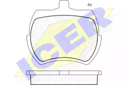 Комплект тормозных колодок ICER 180002