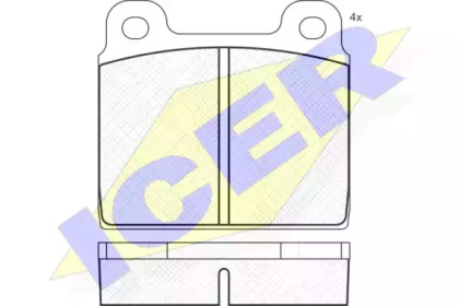 Комплект тормозных колодок ICER 180011