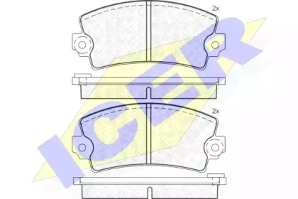Комплект тормозных колодок ICER 180052