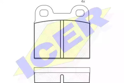 Комплект тормозных колодок ICER 180059