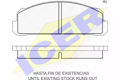 Комплект тормозных колодок ICER 180066