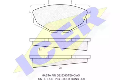 Комплект тормозных колодок ICER 180069