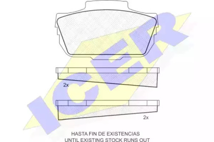 Комплект тормозных колодок ICER 180079