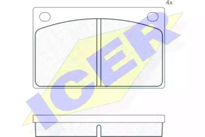 Комплект тормозных колодок ICER 180088