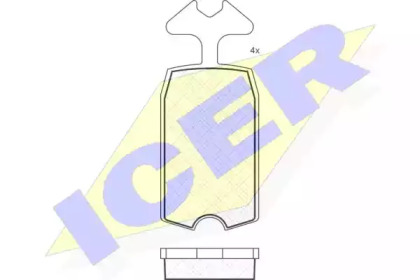 Комплект тормозных колодок ICER 180090