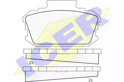 Комплект тормозных колодок ICER 180095