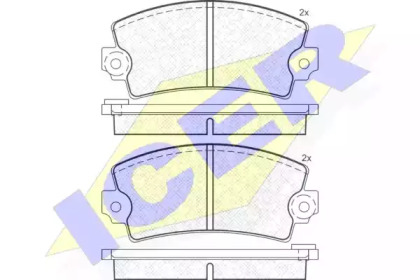 Комплект тормозных колодок ICER 180101