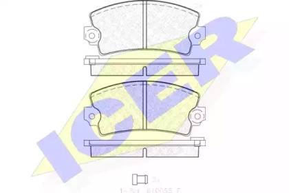 Комплект тормозных колодок ICER 180102