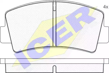Комплект тормозных колодок ICER 180106
