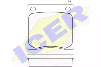 Комплект тормозных колодок ICER 180113