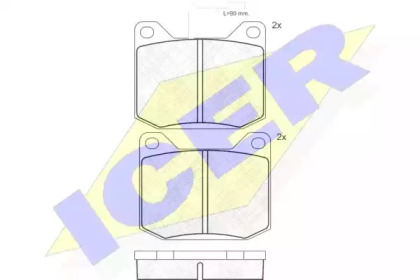 Комплект тормозных колодок ICER 180120