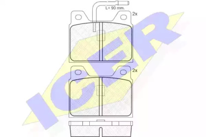 Комплект тормозных колодок ICER 180127