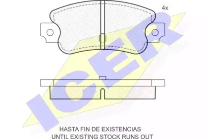 Комплект тормозных колодок ICER 180133