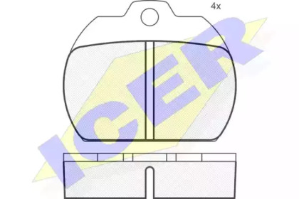Комплект тормозных колодок ICER 180161