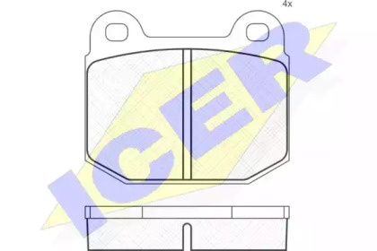 Комплект тормозных колодок ICER 180170