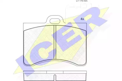 Комплект тормозных колодок ICER 180175