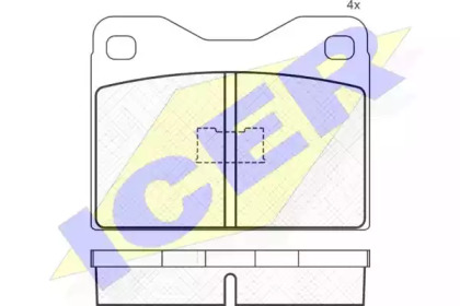 Комплект тормозных колодок ICER 180181