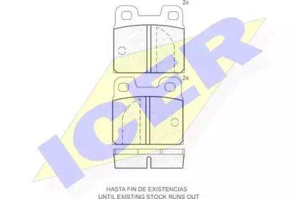 Комплект тормозных колодок ICER 180199