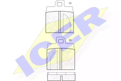 Комплект тормозных колодок ICER 180201