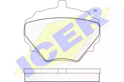 Комплект тормозных колодок ICER 180231