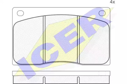 Комплект тормозных колодок ICER 180234