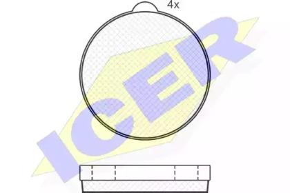 Комплект тормозных колодок ICER 180245
