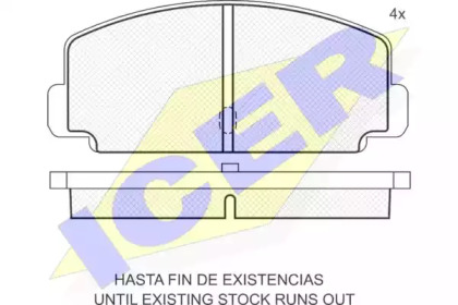 Комплект тормозных колодок ICER 180247