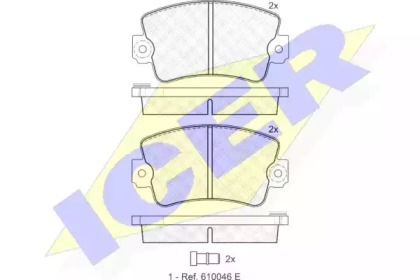 Комплект тормозных колодок ICER 180257