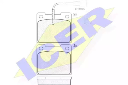 Комплект тормозных колодок ICER 180260