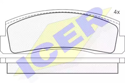 Комплект тормозных колодок ICER 180269