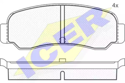 Комплект тормозных колодок ICER 180274