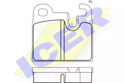 Комплект тормозных колодок ICER 180302