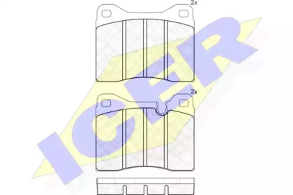 Комплект тормозных колодок ICER 180304