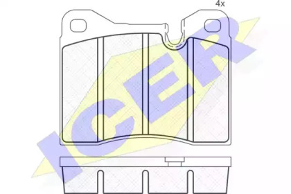 Комплект тормозных колодок ICER 180305