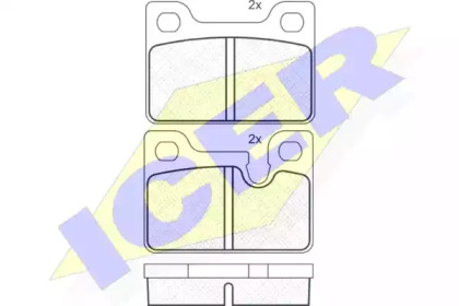 Комплект тормозных колодок ICER 180306