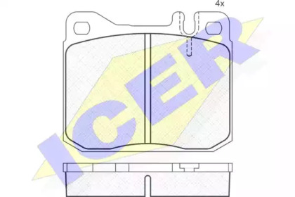 Комплект тормозных колодок ICER 180323