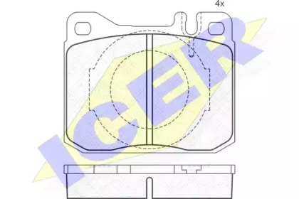 Комплект тормозных колодок ICER 180324