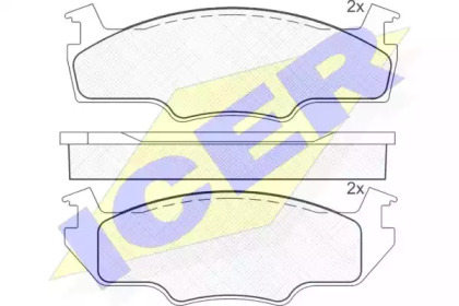 Комплект тормозных колодок ICER 180334