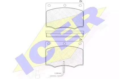 Комплект тормозных колодок ICER 180335