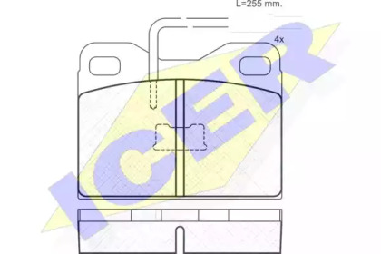 Комплект тормозных колодок ICER 180408