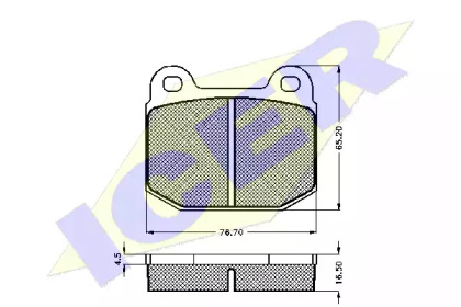 Комплект тормозных колодок ICER 180411