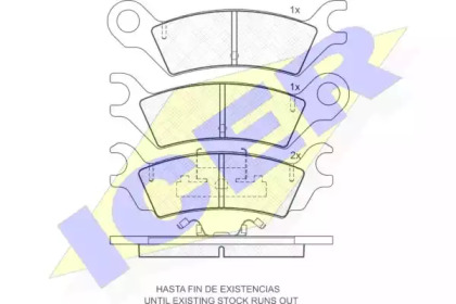 Комплект тормозных колодок ICER 180438